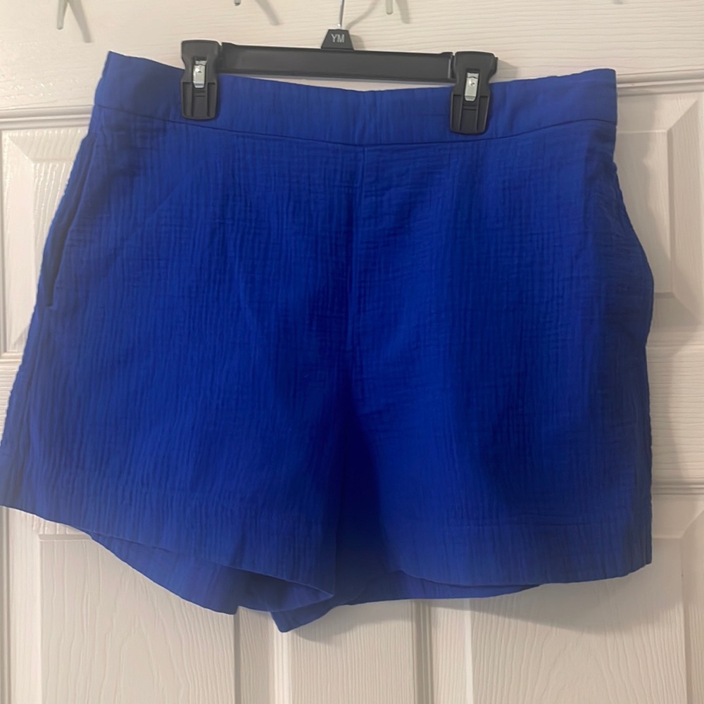 Boden Double Gauze Blue Shorts